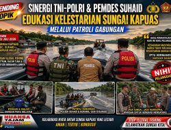 Sinergi TNI-Polri dan Pemdes Suhaid: Edukasi Kelestarian Sungai Kapuas Melalui Patroli Gabungan