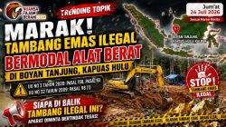 Marak Tambang Emas Ilegal Bermodal Alat Berat di Boyan Tanjung Keruk Kekayaan Alam Kalbar