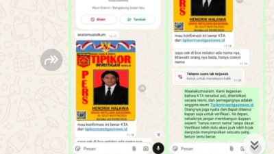Redaksi Tipikorinvestigasinews.id Klarifikasi Dugaan Pencatutan Nama Hendrik Halawa, Masyarakat Diimbau Waspada
