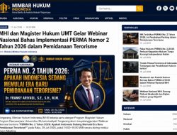 MHI dan Magister Hukum Universitas Muhammadiyah Tangerang Gelar Webinar Nasional Bahas Implementasi PERMA Nomor 2 Tahun 2026 dalam Pemidanaan Terorisme