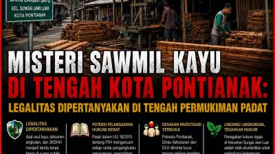 Misteri Sawmil Kayu di Tengah Kota Pontianak: Legalitas Dipertanyakan di Tengah Permukiman Padat
