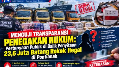 Menguji Transparansi Penegakan Hukum: Pertanyaan Publik di Balik Penyitaan 23,6 Juta Batang Rokok Ilegal