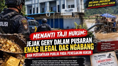 Menanti Taji Hukum: Jejak Gery dalam Pusaran Emas Ilegal DAS Ngabang dan Pertanyaan Publik pada Penegakan Hukum