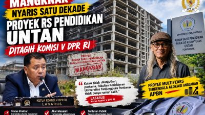 Mangkrak Nyaris Satu Dekade, Proyek RS Pendidikan Untan Ditagih Komisi V DPR RI