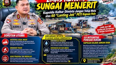 Emas Keruh, Sungai Menjerit: Kapolda Kalbar Diminta Jangan Tutup Mata atas Aktivitas “Lanting Jek” PETI Kapuas Hulu