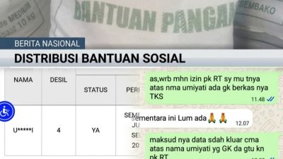 Data Penerima Bansos di Kelurahan Bukit Kemuning Dipertanyakan, Warga Umiyati “Undangan Barcode Hilang” dari Daftar RT